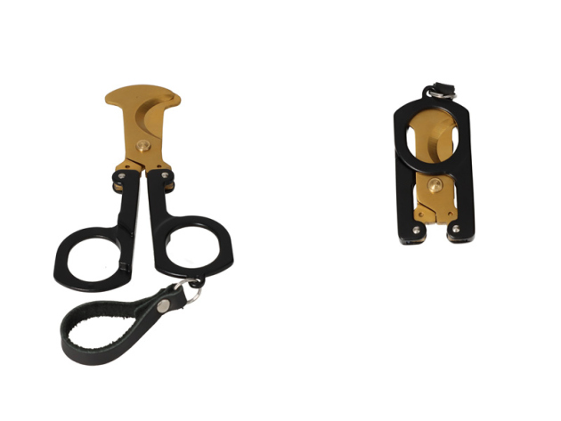 Zigarrenschere-Schlüsselanhänger, Metall schwarz