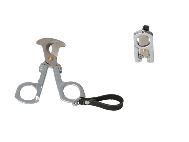 Zigarrenschere-Schlüsselanhänger, Metall silberfarben