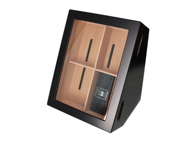 Gastrohumidor, schwarz matt, ca.39x30x30cm, abschließbar
