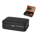 Reisehumidor Diamond schwarz mit Cutter, 19x12,5x7cm