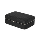 Reisehumidor Diamond schwarz mit Cutter, 19x12,5x7cm