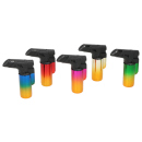 Sturmfeuerzeug "Rainbow" mit Jet-Flamme, 5-fach sortiert, 20er Display