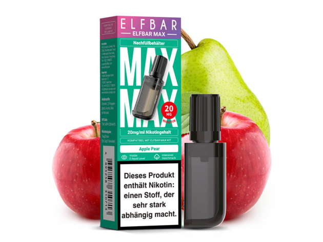 ELFBAR Max Pod - Apple Pear (Apfel, Birne) - E-Shisha - 20mg