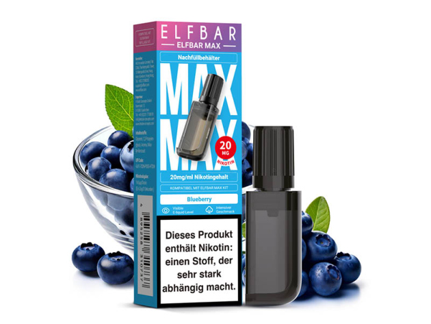 ELFBAR Max Pod - Blueberry (Blaubeere) - E-Shisha - 20mg