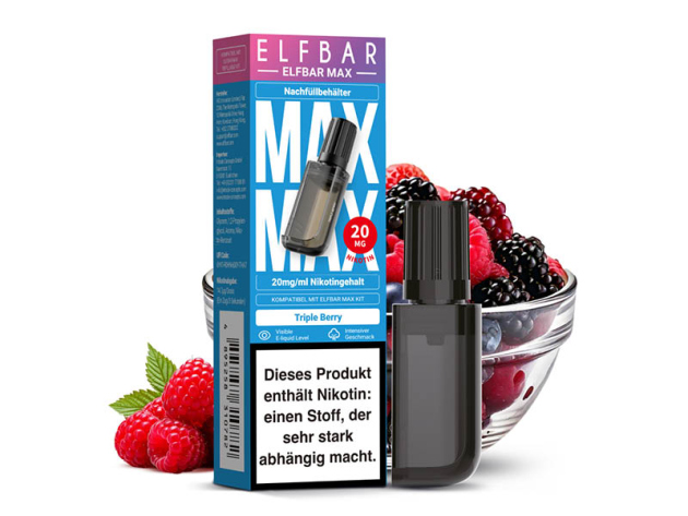 ELFBAR Max Pod - Triple Berry (Dreifache Beere) - E-Shisha - 20mg