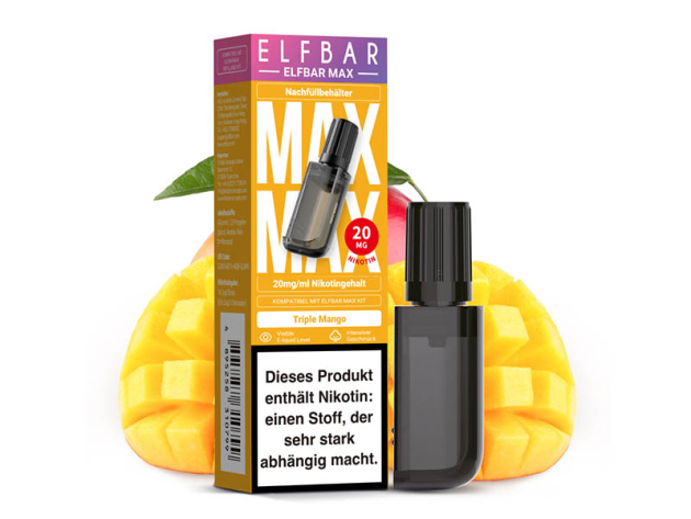 ELFBAR Max Pod - Triple Mango (Dreifache Mango) - E-Shisha - 20mg