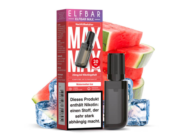 ELFBAR Max Pod - Watermelon Ice (Wassermelone, Eis) - E-Shisha - 20mg