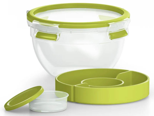 Emsa Clip & Go Salatbox, rund grün - 1l, UVP: 9,99 Euro
