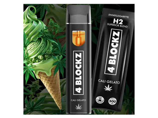 4 Blockz H2 Superior - Cali Gelato (Beere, Zitrus) - E-Shisha - 1 ml - H2 95 %