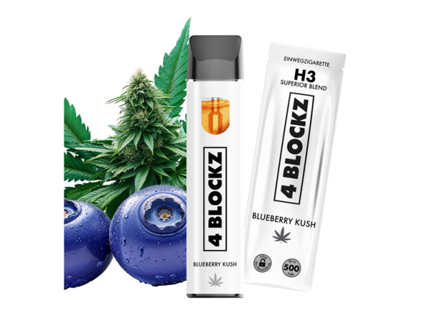 4 Blockz H3 Superior - Blueberry Kush (Blaubeere) - E-Shisha - 1 ml - H3 95 %