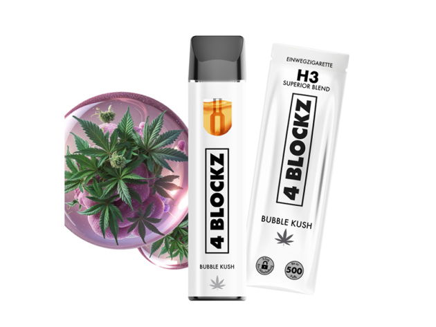 4 Blockz H3 Superior - Bubble Kush (Kaugummi) - E-Shisha - 1 ml - H3 95 %