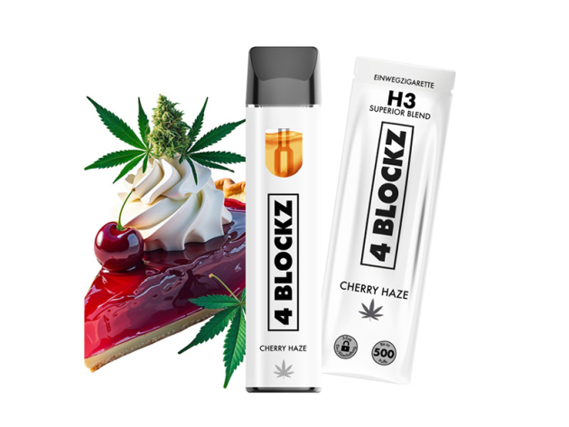 4 Blockz H3 Superior - Cherry Haze (Kirsche) - E-Shisha - 1 ml - H3 95 %