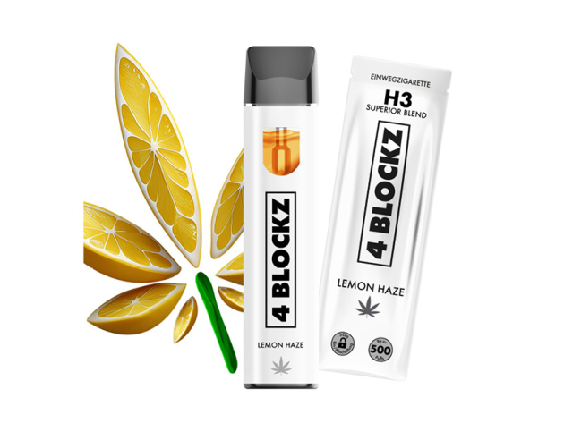4 Blockz H3 Superior - Lemon Haze (Zitrone) - E-Shisha - 1 ml - H3 95 %
