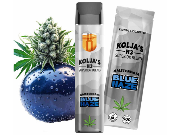 Koljas  H3 Superior - Blue Haze (Blaubeere) - E-Shisha - 1 ml - H3 97 %