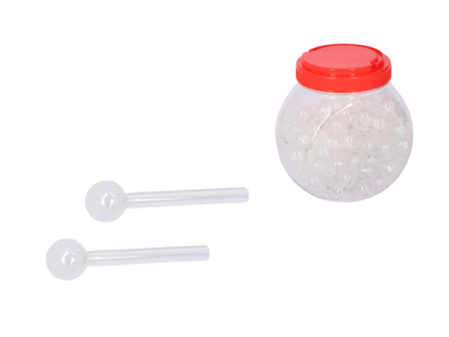 Glaspfeife Öl Kugelkopf "Super Heroes" 8,5 cm, 60er Dose