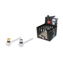 Glaspfeife "Super Heroes" Metallkopf silber- u....