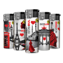 Elektrofeuerzeuge "MY CITY", 5-fach sortiert; 50er Display