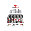 Elektrofeuerzeuge "MY CITY", 5-fach sortiert; 50er Display