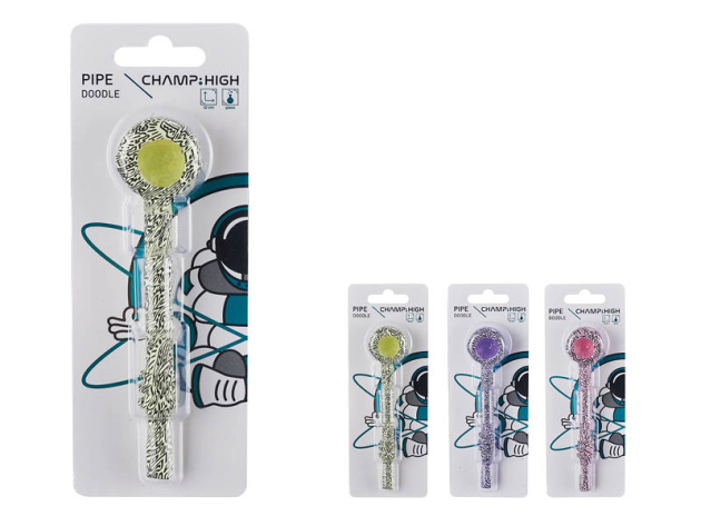 Glaspfeife "Treibel-Designs" 13 cm, 3-fach sortiert, einzeln