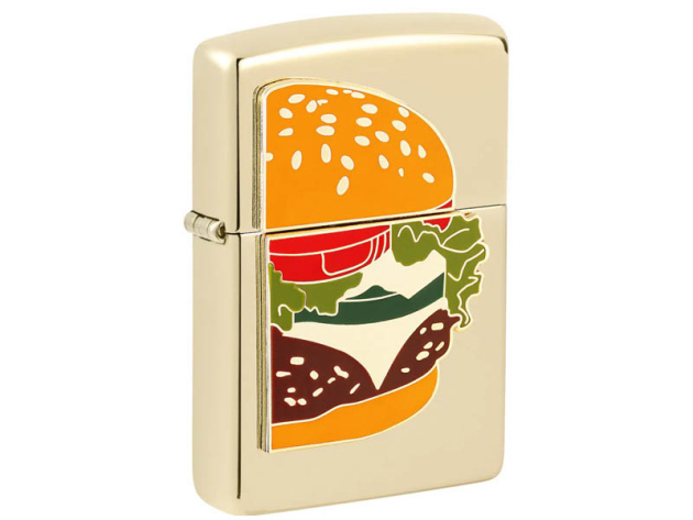 Zippo Feuerzeug - erhabene Emblem Foodie Burger