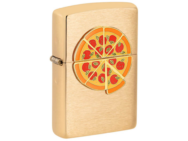 Zippo Feuerzeug - erhabene Emblem Foodie Pizza