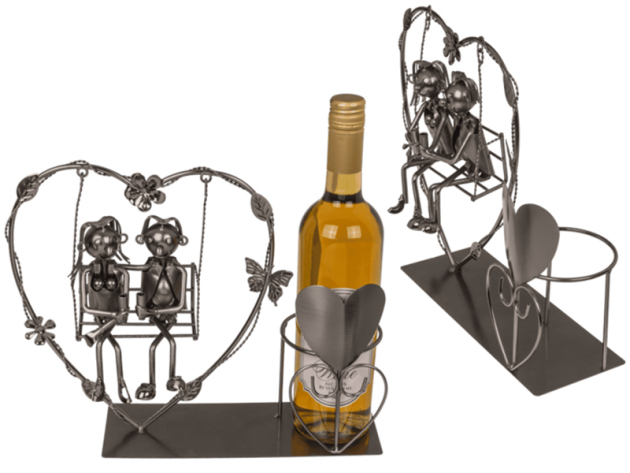 Metall-Flaschenhalter "Geliebte"; Maße 13 x 10 x 25 cm; UVP: 29,99 Euro