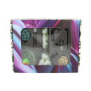 Bong-Set "Super Heroes" mit Bong, Grinder, Storage, Glaspfeife, Tray, Ascher inkl. Bürste + Schaber