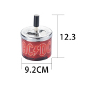Drehaschenbecher "AC/DC" Ø 9,1 cm, H: 12,5 cm, 6er Display