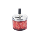 Drehaschenbecher "AC/DC" Ø 9,1 cm, H: 12,5 cm, 6er Display