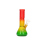Glasbong "Rasta" Ice+Percolator konisch, Höhe 21,5cm, Schliff 14