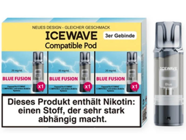 ICEWAVE 3 in 1 Pod - Blue Fusion (Brombeere, Heidelbeere, Himbeere) - 20mg - 3er Set