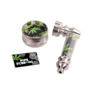 Pfeifen-Set "Mellow & Puff" (Pfeife, Grinder, Siebe)