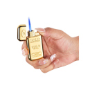 Sturmlfeuerzeuge "Goldbar" Jet-Flame Metall, 12er Display