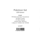 Pokémon Karten Set - 100 deutsche Karten 1 V, VMAX, VSTAR, EX inkl.
