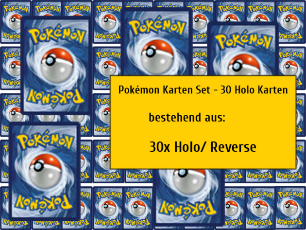 Pokémon Karten Set - 30 Holo Karten