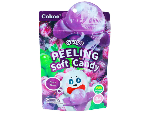 Cokoc - Peeling Soft Candy - Grape á 75g; 50er Pack