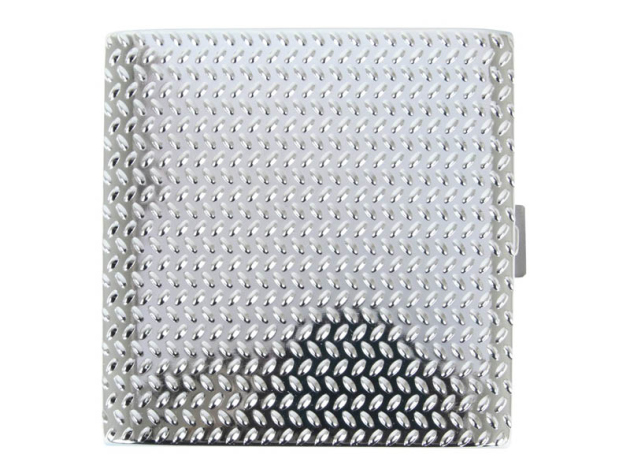 Zigarettenetui "Gerifelt chrom" für 20 Zig., mit Spange