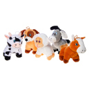 Pl&uuml;sch Bauernhof Tiere, 5-fach sortiert; ca. 8,5...