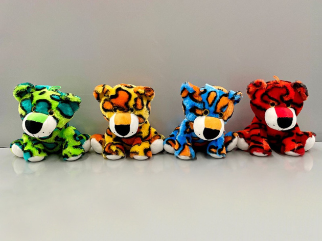 Plüsch Flou Tiger, floureszierend; 3-fach sortiert; ca. 20 cm, einzeln