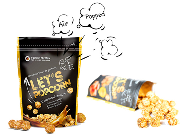 Let’s Popcorn – Caramel Premium á 80g; 13er Pack