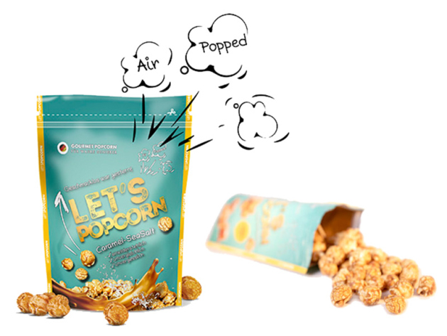 Let’s Popcorn – Caramel SeaSalt Premium á 80g; 13er Pack