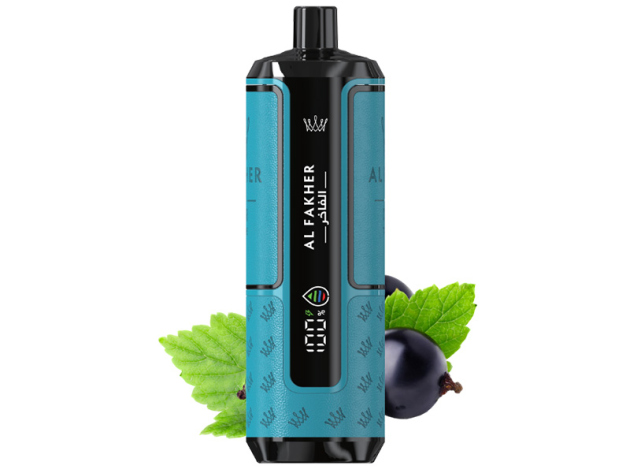 Al Fakher 20K Hypermax Big Puffs - Blackcurrant Mint  (schw. Johannisbeere, Minze) - 6 mg - 20.000 Züge