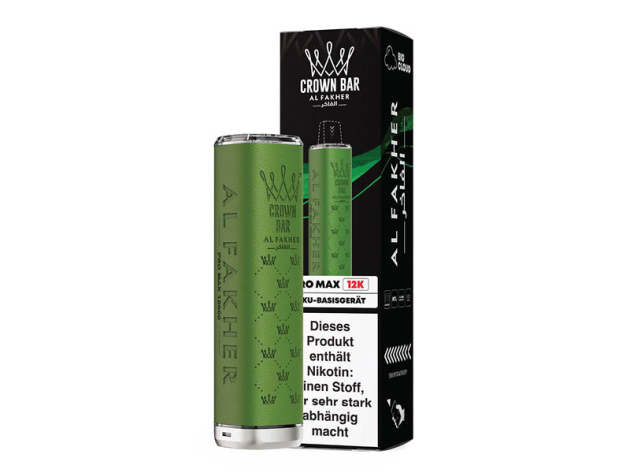 Al Fakher 12K PRO MAX Akku - Green (Grün) - 900 mAh