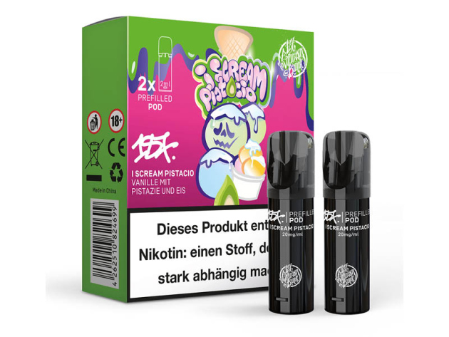 187 Strassenbande - Pod (2er Set) - I Scream Pistacio (Vanille, Pistazie, Eis) - 20mg - ca. 600 Züge