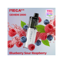 Mega Bar - GEMENI 2000 - Pods - Blueberry Sour Reaspberry (Blaubeere, Himbeere) - mit Nikotin - 2er Set