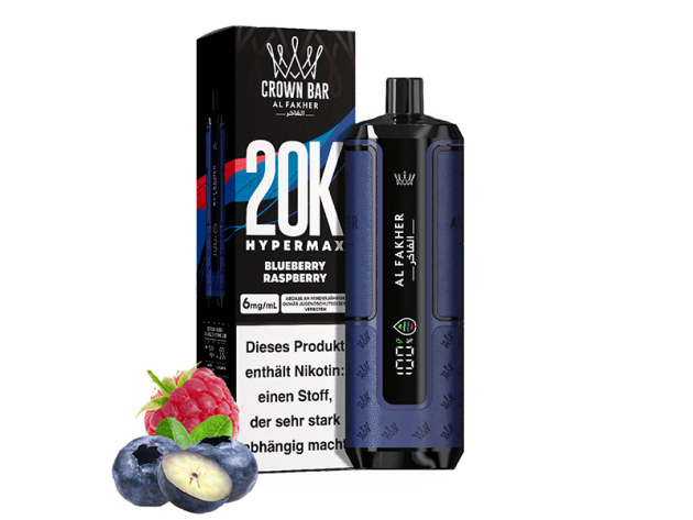 Al Fakher 20K Hypermax Big Puffs - Blueberry Raspberry (Blau- u. Himbeerel) - 6 mg - 20.000 Züge