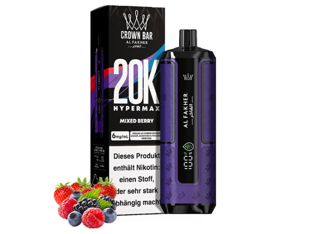 Al Fakher 20K Hypermax Big Puffs - Mixed Berry (gemischte Beeren) - 6 mg - 20.000 Züge