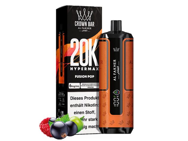Al Fakher 20K Hypermax Big Puffs - Fusion Pop (Beeren, trop. Früchte, Bonbon) - 6 mg - 20.000 Züge
