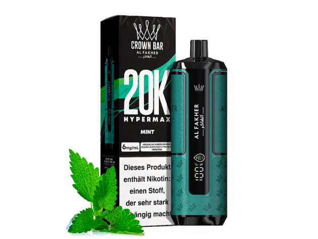 Al Fakher 20K Hypermax Big Puffs - Mint (Minze) - 6 mg - 20.000 Züge