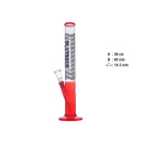 Glasbong "Playbong", transp.- rot; Höhe 36...